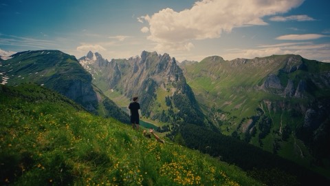 Overlooking the Alpstein peaks, graded with the Alpine Gold LUT